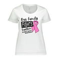 thumbnail image 1 of Inktastic Our Family Fights Together Breast Cancer Awareness Women's Plus Size T-Shirt, 1 of 5
