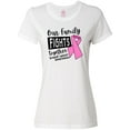 thumbnail image 1 of Inktastic Our Family Fights Together Breast Cancer Awareness Women's T-Shirt, 1 of 5
