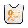 thumbnail image 1 of Inktastic Our Family Fights Together Kidney Cancer Awareness Boys or Girls Baby Bib, 1 of 4