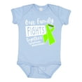 thumbnail image 1 of Inktastic Our Family Fights Together Lymphoma Awareness Lime Ribbon Boys or Girls Baby Bodysuit, 1 of 5