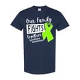 thumbnail image 1 of Inktastic Our Family Fights Together Lymphoma Awareness Lime Ribbon T-Shirt, 1 of 5