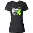 thumbnail image 1 of Inktastic Our Family Fights Together Lymphoma Awareness Lime Ribbon Women's T-Shirt, 1 of 5