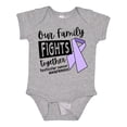 thumbnail image 1 of Inktastic Our Family Fights Together Testicular Cancer Awareness Boys or Girls Baby Bodysuit, 1 of 5