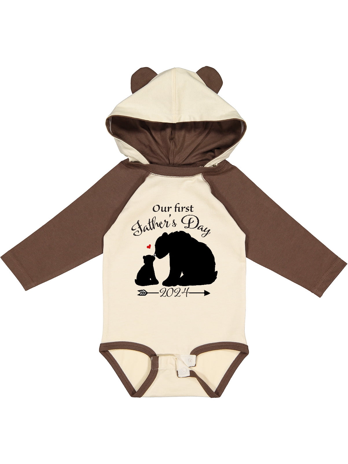 Inktastic Our First Father's Day 2024 Bears Bear Silhouette Boys or
