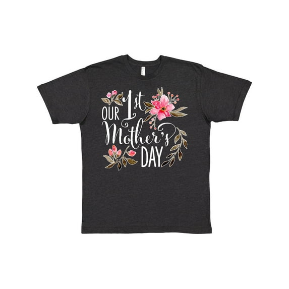 Inktastic Our First Mother's Day- Pink Flowers T-Shirt
