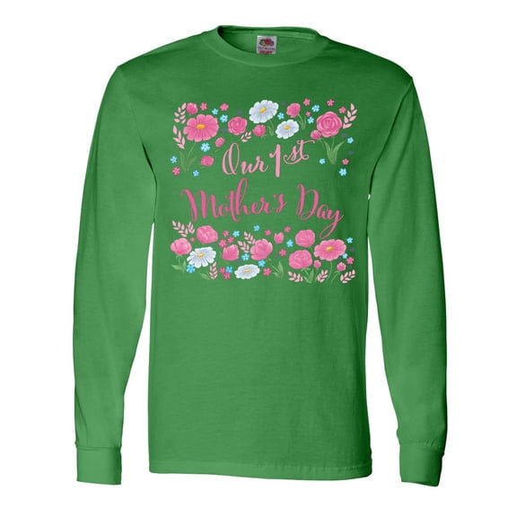 Inktastic Our First Mother's Day-Roses and Daisies Long Sleeve T-Shirt
