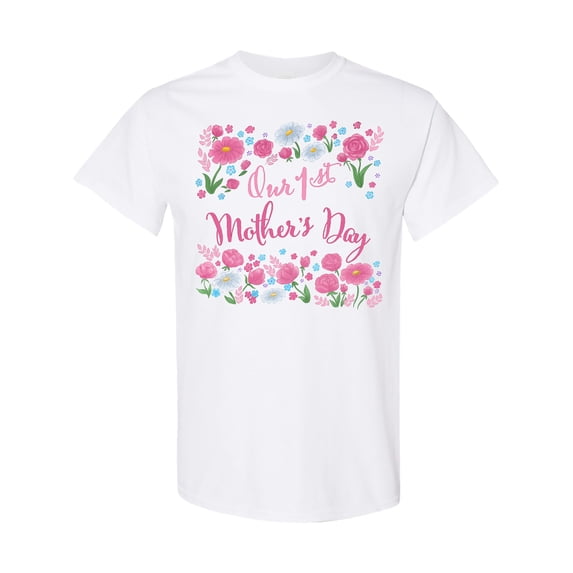 Inktastic Our First Mother's Day-roses and Daisies T-Shirt