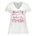 thumbnail image 1 of Inktastic Our First Mother's Day-Roses and Daisies Women's Plus Size V-Neck T-Shirt, 1 of 5