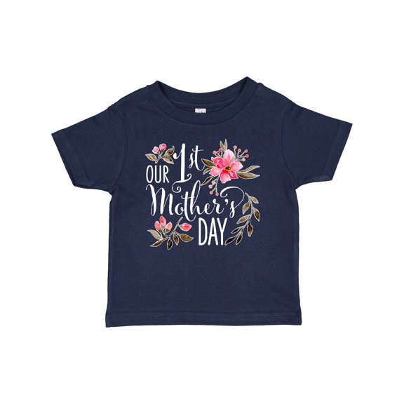 Inktastic Our First Mother's Day- pink flowers Boys or Girls Baby T-Shirt