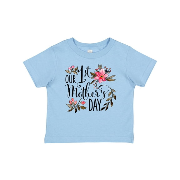 Inktastic Our First Mother's Day- pink flowers Boys or Girls Baby T-Shirt