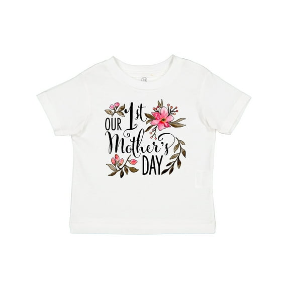 Inktastic Our First Mother's Day- pink flowers Boys or Girls Baby T-Shirt