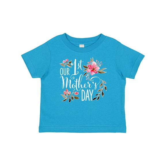 Inktastic Our First Mother's Day- pink flowers Boys or Girls Baby T-Shirt