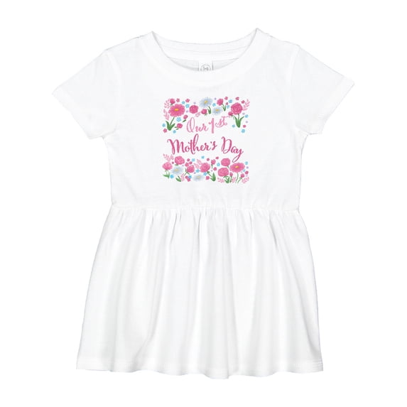 Inktastic Our First Mother's Day-roses and Daisies Girls Baby Dress