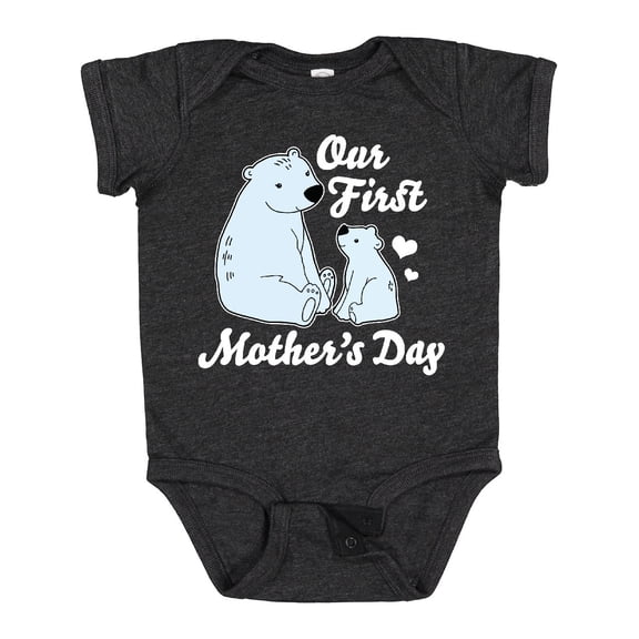 Inktastic Our First Mothers Day with Polar Bears Boys or Girls Baby Bodysuit