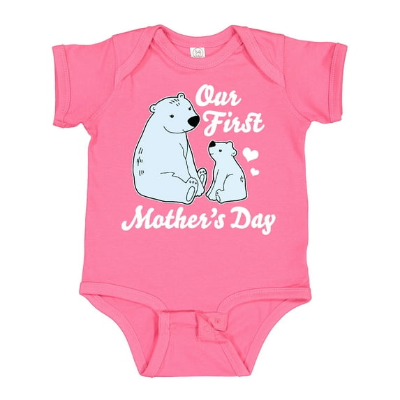 Inktastic Our First Mothers Day with Polar Bears Boys or Girls Baby Bodysuit