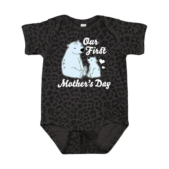 Inktastic Our First Mothers Day with Polar Bears Boys or Girls Baby Bodysuit