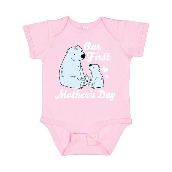 Inktastic Our First Mothers Day with Polar Bears Boys or Girls Baby Bodysuit