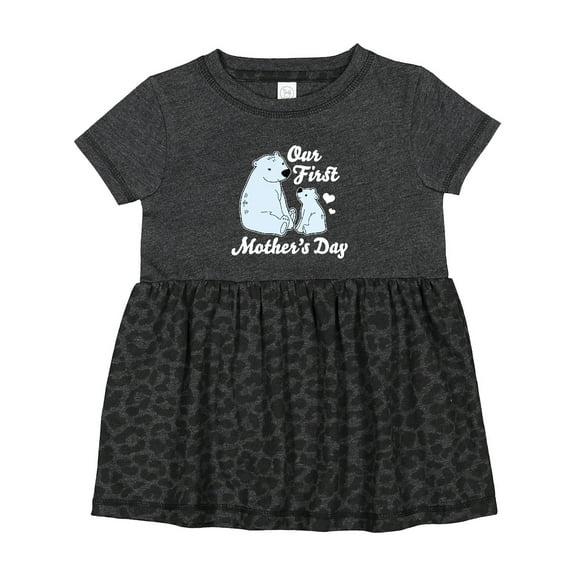 Inktastic Our First Mothers Day with Polar Bears Girls Baby Dress