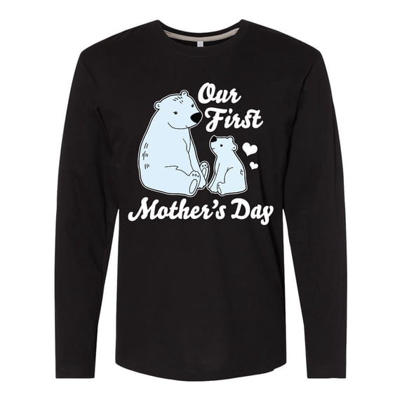 Inktastic Our First Mothers Day with Polar Bears Long Sleeve T-Shirt