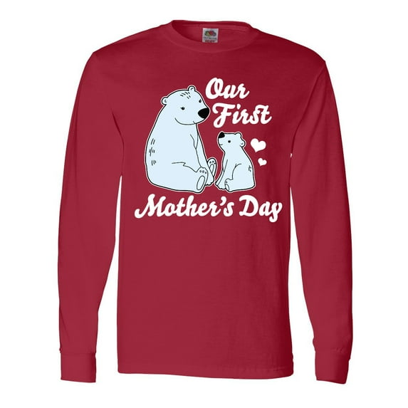 Inktastic Our First Mothers Day with Polar Bears Long Sleeve T-Shirt