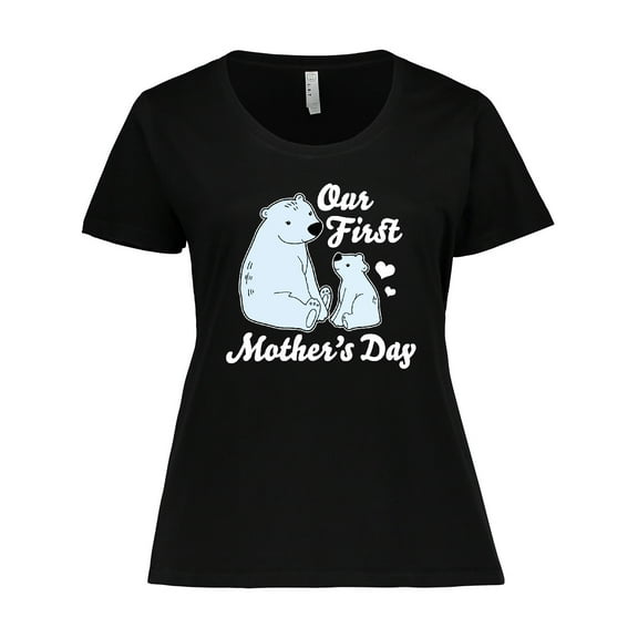 Inktastic Our First Mothers Day with Polar Bears Women's Plus Size T-Shirt