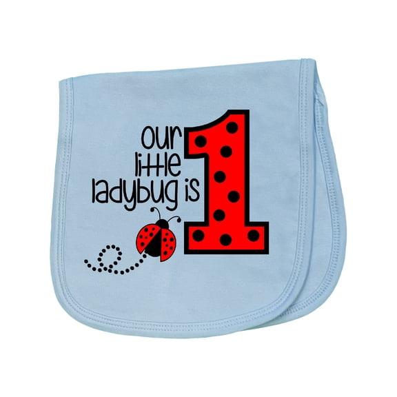 Inktastic Our Little Ladybug is 1 Baby Burp Cloth