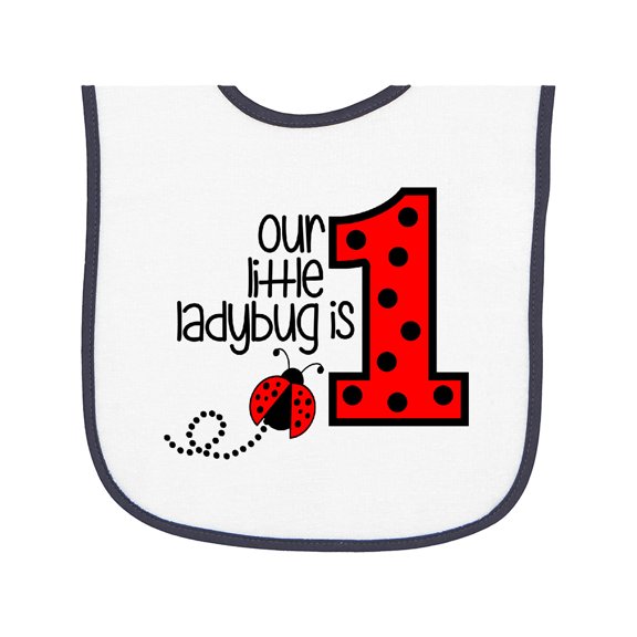 Inktastic Our Little Ladybug is 1 Baby Terry Cloth Bib