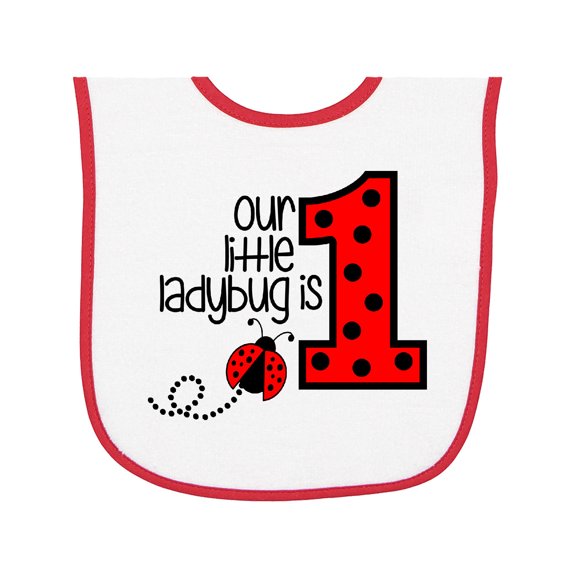 Inktastic Our Little Ladybug is 1 Baby Terry Cloth Bib