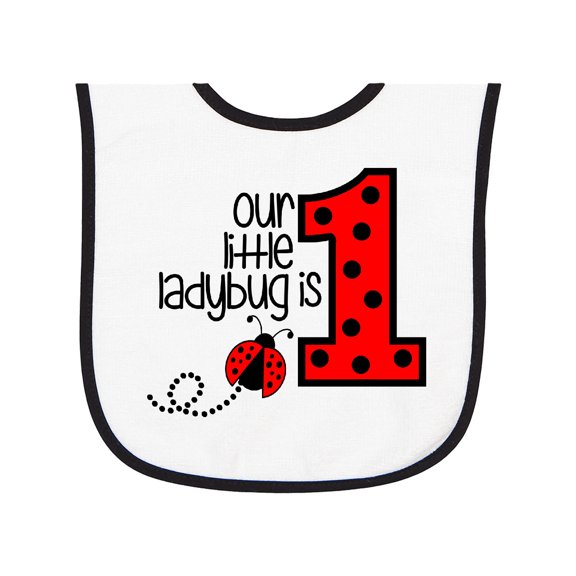 Inktastic Our Little Ladybug is 1 Baby Terry Cloth Bib