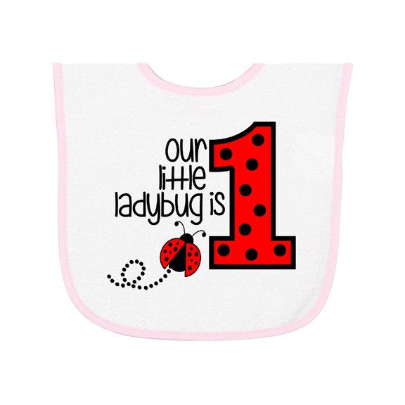 Inktastic Our Little Ladybug is 1 Baby Terry Cloth Bib