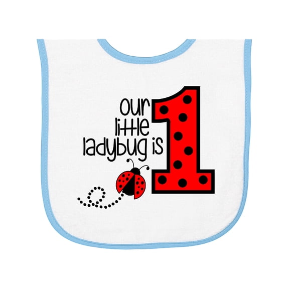 Inktastic Our Little Ladybug is 1 Baby Terry Cloth Bib