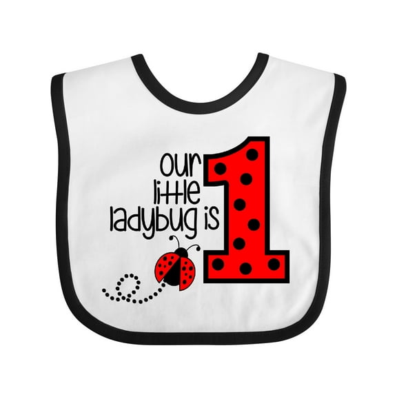 Inktastic Our Little Ladybug is 1 Boys or Girls Baby Bib
