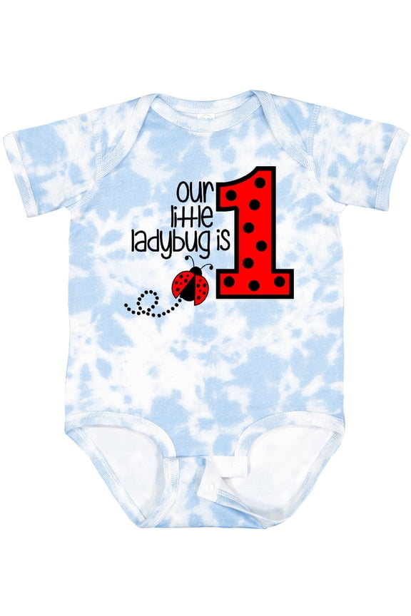 Our Little Ladybug is 1 Boys or Girls Baby Bodysuit