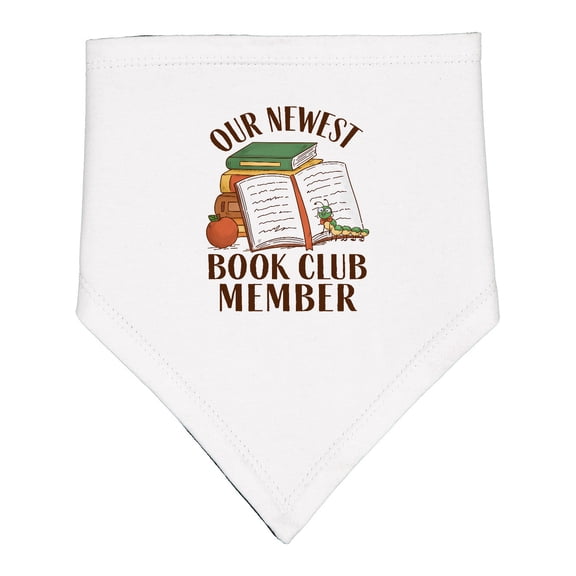 Inktastic Our Newest Book Club Member Baby Bandana Bib