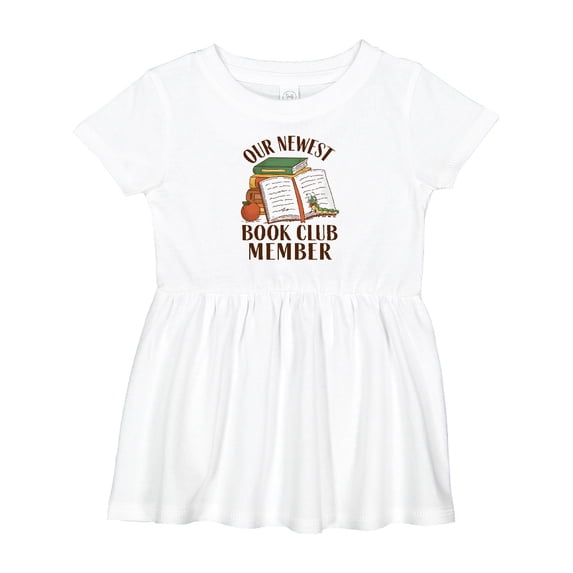 Inktastic Our Newest Book Club Member Girls Baby Dress