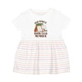 thumbnail image 1 of Inktastic Our Newest Book Club Member Girls Baby Dress, 1 of 5
