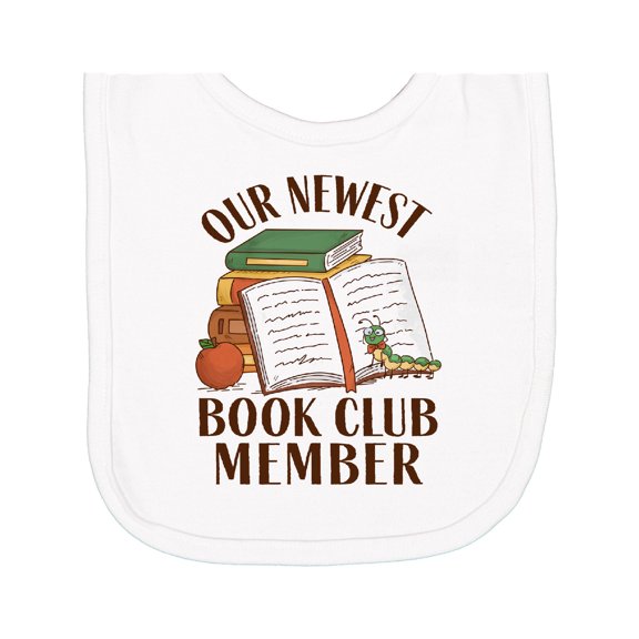 Inktastic Our Newest Book Club Member Newborn Bib