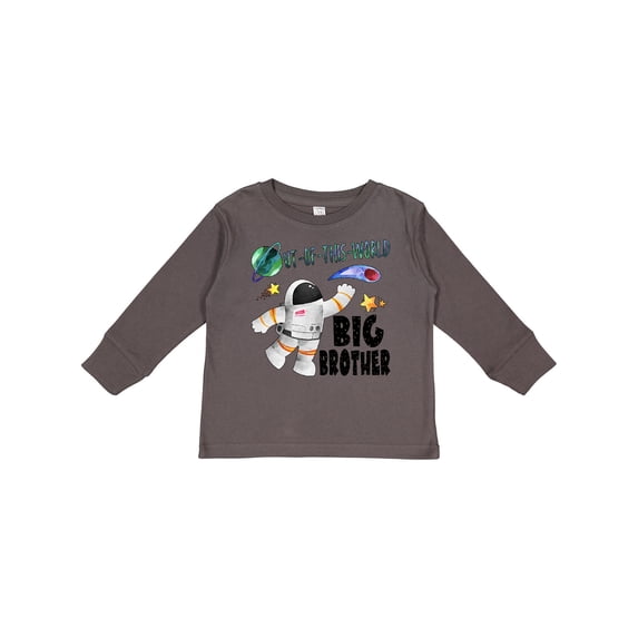 Inktastic Out of This World Big Brother Astronaut in Space Boys Long Sleeve Toddler T-Shirt