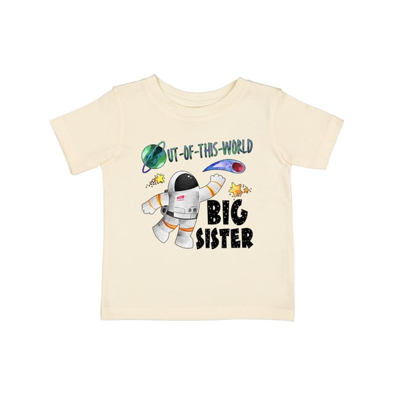 Inktastic Out of This World Big Sister Astronaut in Space Girls Baby T-Shirt