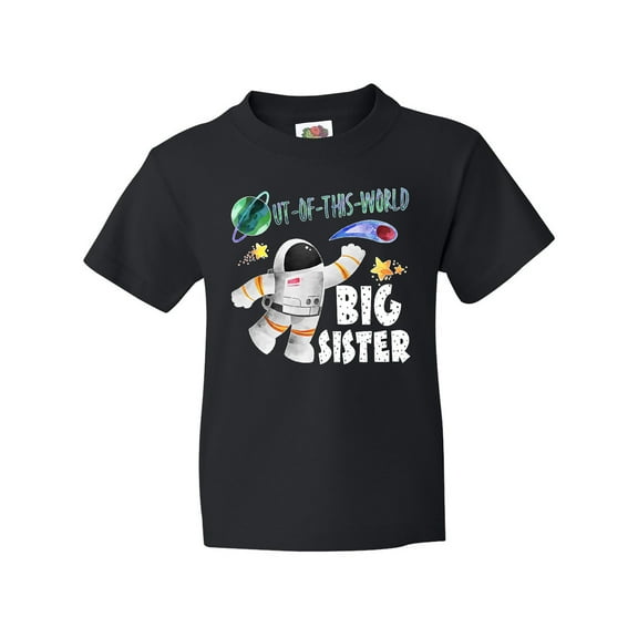 Inktastic Out of This World Big Sister Astronaut in Space Youth T-Shirt
