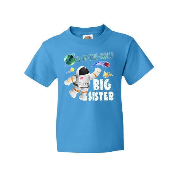 Inktastic Out of This World Big Sister Astronaut in Space Youth T-Shirt