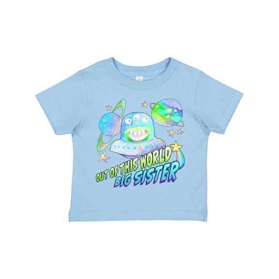 Inktastic Out of This World Big Sister Cute Alien Girls Toddler T-Shirt