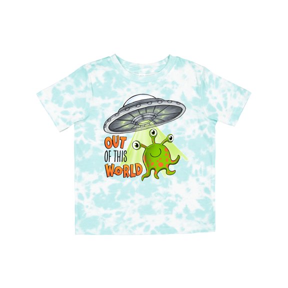 Inktastic Out of This World Cute Green Alien Ufo Boys or Girls Toddler T-Shirt
