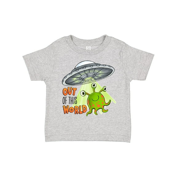 Inktastic Out of This World Cute Green Alien Ufo Boys or Girls Toddler T-Shirt