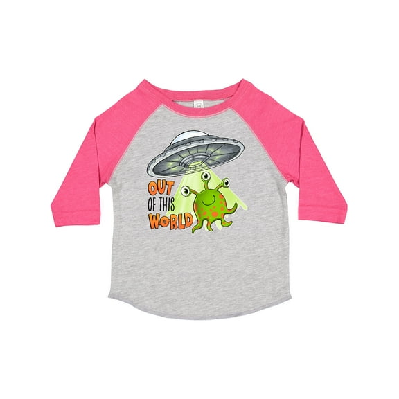 Inktastic Out of This World Cute Green Alien Ufo Boys or Girls Toddler T-Shirt