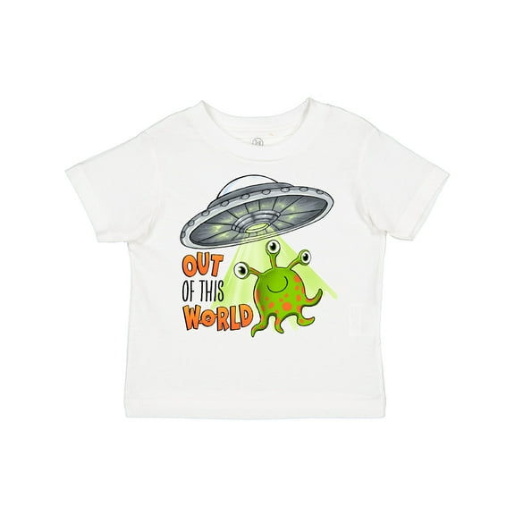 Inktastic Out of This World Cute Green Alien Ufo Boys or Girls Toddler T-Shirt
