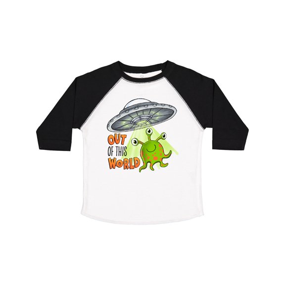 Inktastic Out of This World Cute Green Alien Ufo Boys or Girls Toddler T-Shirt