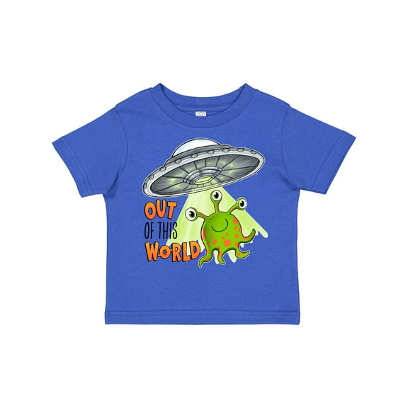 Inktastic Out of This World Cute Green Alien Ufo Boys or Girls Toddler T-Shirt