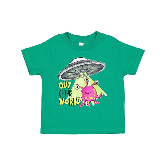 Inktastic Out of This World Cute Pink Alien Ufo Boys or Girls Toddler T-Shirt