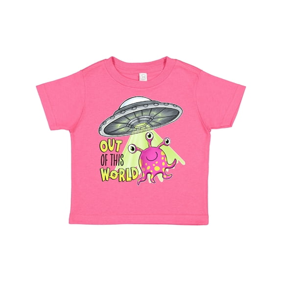 Inktastic Out of This World Cute Pink Alien Ufo Boys or Girls Toddler T-Shirt